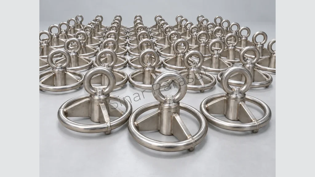 Deretan modul stainless steel dengan watermark Sinar Parasut